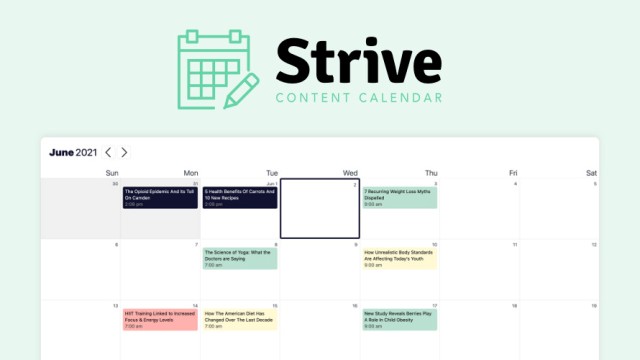 Скрин Strive Content Calendar